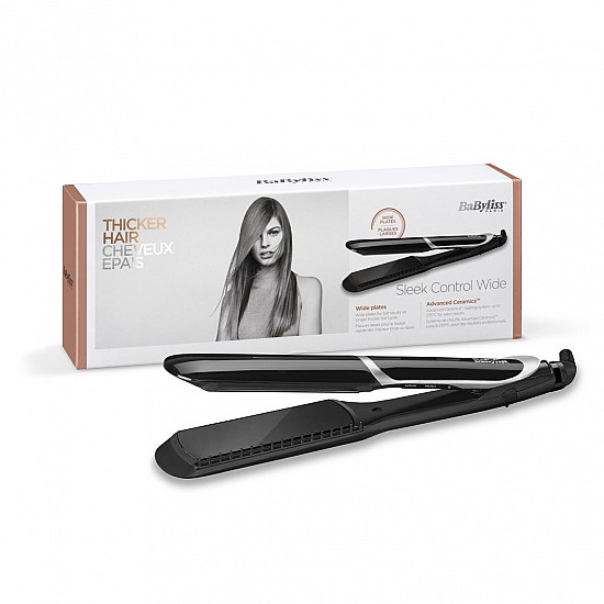 BaByliss Sleek Control Wide Straightening iron Warm Black 98.4 (2.5 m)