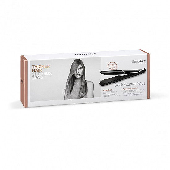 BaByliss Sleek Control Wide Straightening iron Warm Black 98.4 (2.5 m)