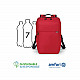 Backpack COMMUTER for a 13-16 inch notebook, red