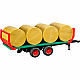 Bruder Bale transport trailer with 8 round ba
