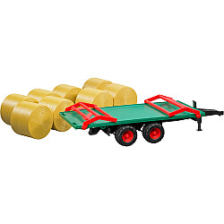 Bruder Bale transport trailer with 8 round ba