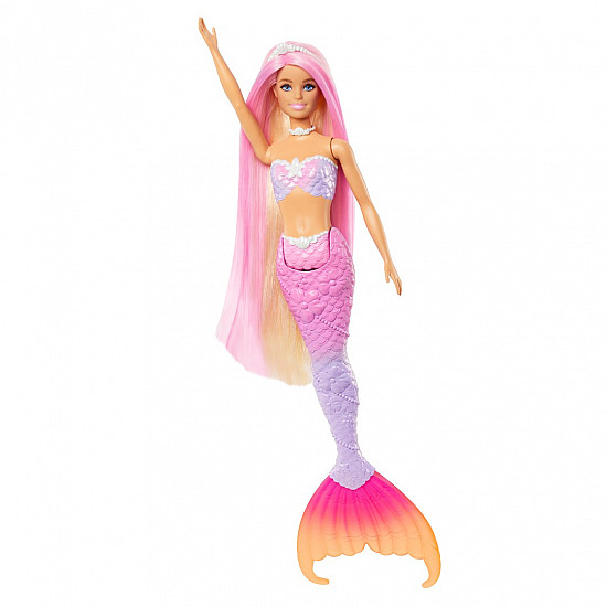 Barbie A Touch of Magic “Malibu” Mermaid Doll with Color Change Feature, Pet Dolphin and Accessories