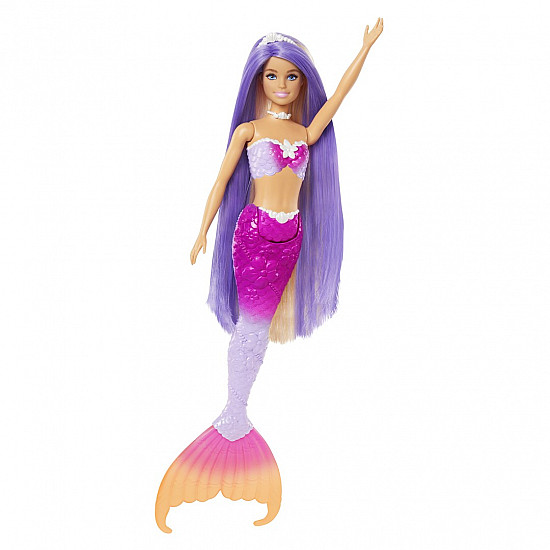 Barbie A Touch of Magic “Malibu” Mermaid Doll with Color Change Feature, Pet Dolphin and Accessories