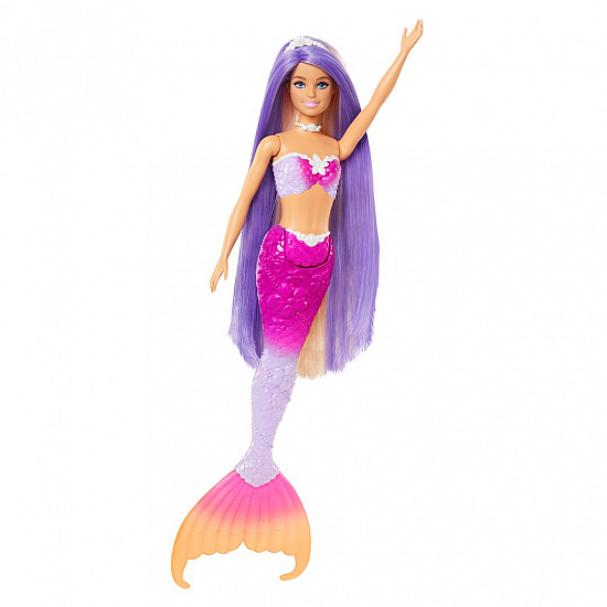 Barbie A Touch of Magic “Malibu” Mermaid Doll with Color Change Feature, Pet Dolphin and Accessories