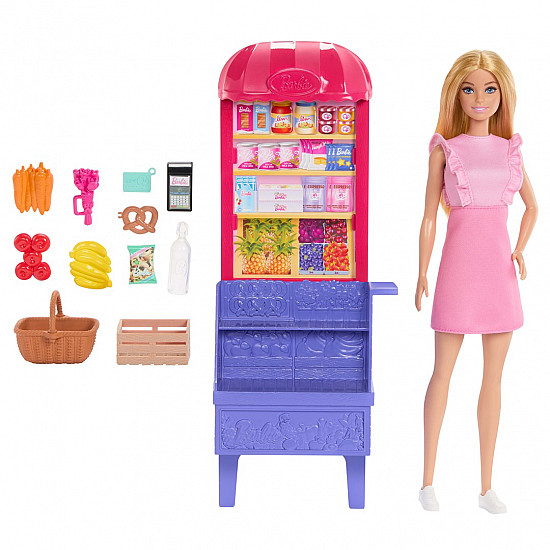 Barbie and Teresa Recipe for Friendship Malibu at the Market Doll & Playset with 11 Accessories
