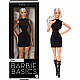 Barbie Basics Model 02 mit blondem Haar, schwarzem Kleid und Gladiator-Boots, Puppe