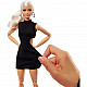 Barbie Basics Model 02 mit blondem Haar, schwarzem Kleid und Gladiator-Boots, Puppe