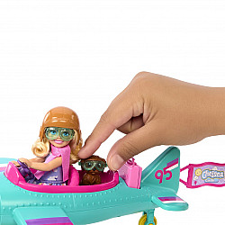 Barbie Chelsea Can Be… Plane Doll & Playset, 2-Seater Aircraft with Spinning Propellor & 7 Accessories