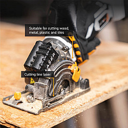 Batavia B.V. 18V Cordless Mini Circular Saw 89mm, Without Battery and Charger