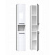 Bathroom cabinet NEL I 31x30x174 cm, white, glossy