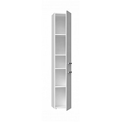 Bathroom cabinet NEL II 31x30x174 cm, white, glossy