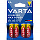 VARTA Longlife Max Power, Batterie, AA, Mignon, 1,5V, 4Stk