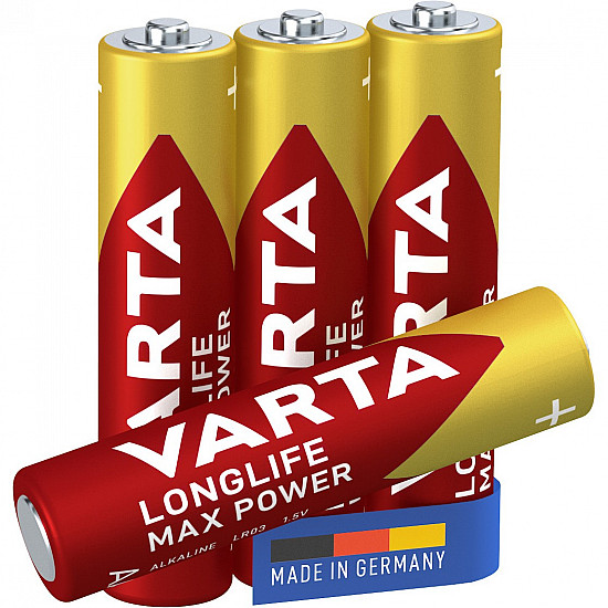 VARTA Longlife Max Power, Batterie, AAA, Micro, 1,5V, 4Stk