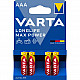 VARTA Longlife Max Power, Batterie, AAA, Micro, 1,5V, 4Stk