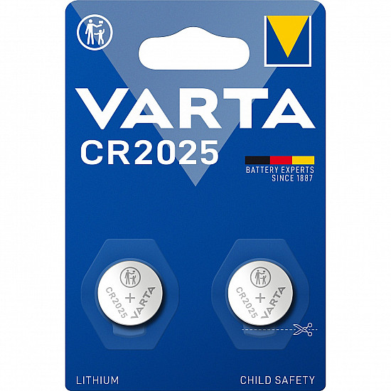 VARTA Knopfzellenbatterie Electronics CR2025 Lithium 2er-Pack