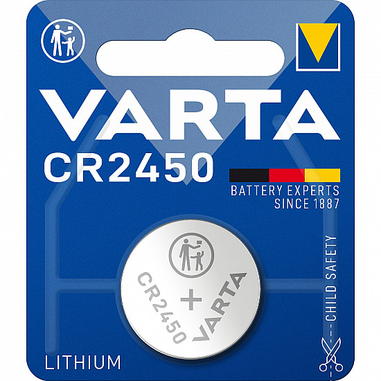VARTA Lithium Coin, Knopfzellenbatterie, CR2450, 3V, 1Stk