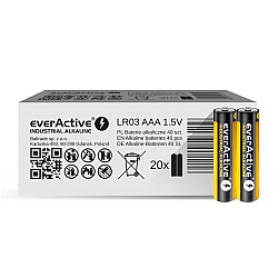 Alkaline batteries everActive Industrial Alkaline LR03 AAA - carton box - 40 pieces