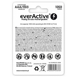 Rechargeable batteries everActive Ni-MH R03 AAA 1050 mAh Professional Line