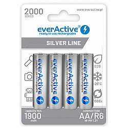 Rechargeable batteries everActive Ni-MH R6 AA 2000 mAh Silver Line - 2 pieces