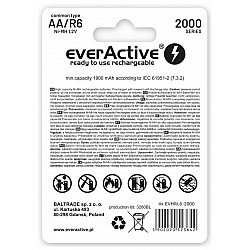 Rechargeable batteries everActive Ni-MH R6 AA 2000 mAh Silver Line - 2 pieces