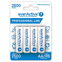 Rechargeable batteries everActive Ni-MH R6 AA 2600 mAh Professional Line