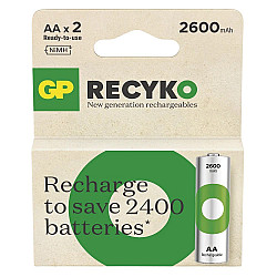 Akumulatorki R6/AA Ni-MH 2600mAh blister 2szt. GP RECYKO