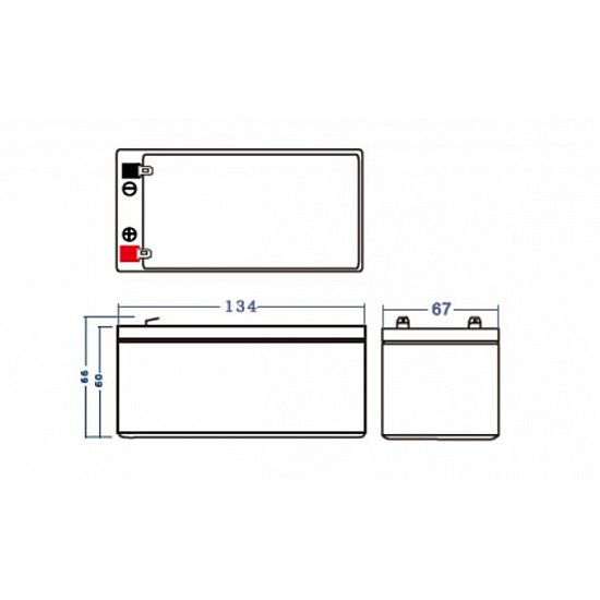 Akumulator AGM VRLA 12V 3.4Ah