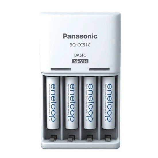 Battery charger PANASONIC Eneloop Basic BQ-CC51 + 4x AAA 800 mAh (K-KJ51MCD04E)