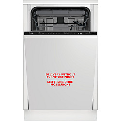 BEKO Built-In Dishwasher BDIS38120Q, Energy class E, Width 45 cm, Aqualntense, 8 programs, 3rd drawer, Led Spot