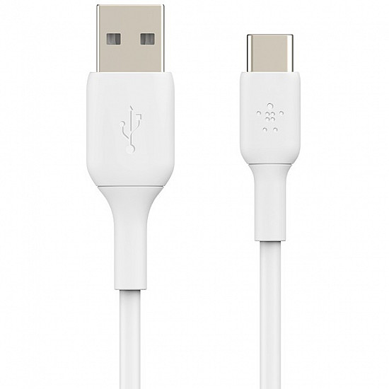 1x2 Belkin USB-C/USB-A PVC Cable 1m, 2Pack white CAB001bt1MWH2PK