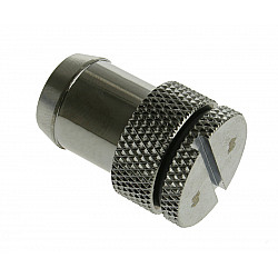Adapter 13mm ID to G1/4 inch IG with sealing plug - shiny black