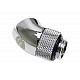 Adapter 45 degree G1/4 inch male to G1/4 inch female - rotatable, shiny silver