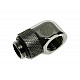Adapter 90 degree G1/4 inch male to G1/4 inch female - rotatable, shiny black
