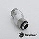 Adapter 90 degree G1/4 inch AG to G1/4 inch IG - 3x rotatable, silver shiny