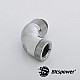 Adapter 90 degree G1/4 inch AG to G1/4 inch IG - 3x rotatable, silver shiny