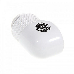 Adapter 90 degrees G1/4 inch male to G1/4 inch female - rotatable, white