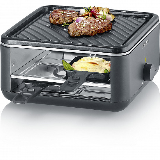Black Line Lite Mini-Raclette-Grill RG 2360 schwarz, 800 Watt