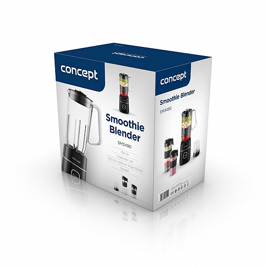 Blender kielichowy smoothie czarny SM3490