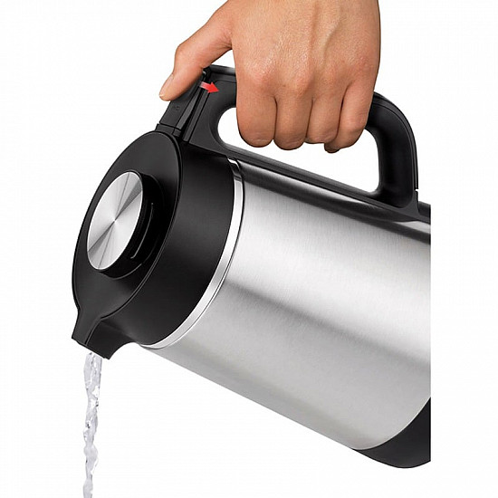 Blitzkocher Thermo 18715, Wasserkocher edelstahl/schwarz, 1,5 Liter