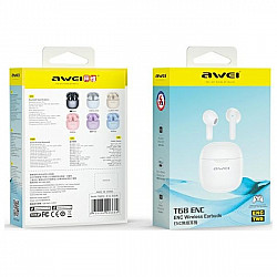 Bluetooth earphones 5.3 TWS ENC white