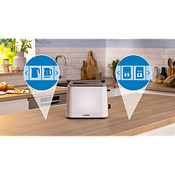Bosch Compact Toaster TAT3M121 MyMoment Number of slots 2 Housing material Plastic White