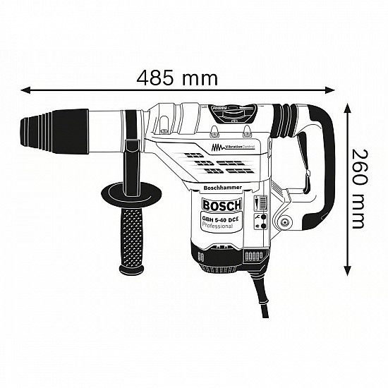 Bosch GBH 5-40 DCE Professional Borehammer 1150W med ledning 11Joule
