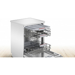 BOSCH Free standing dishwasher SMS4HVW00E, 60 cm, energy class D, AquaStop, Home connect, 3rd drawer, White