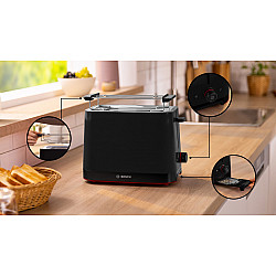 Bosch Compact Toaster TAT3M123 MyMoment Power 950 W Number of slots 2 Housing material Plastic Black