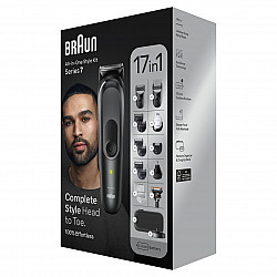 Braun 17-in-1 Multi-grooming Style Kit MGK7491 Cordless Number of length steps 13 Grey