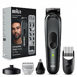 Braun 17-in-1 Multi-grooming Style Kit MGK7491 Cordless Number of length steps 13 Grey