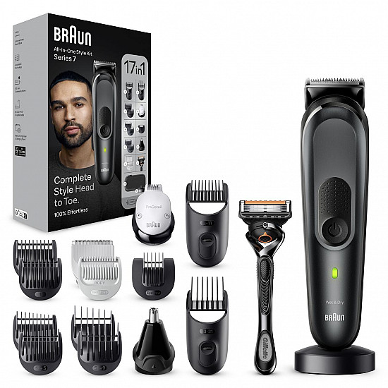 Braun 17-in-1 Multi-grooming Style Kit MGK7491 Cordless Number of length steps 13 Grey