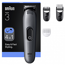 Braun 4-in-1 Grooming Kit | All-in-One Series 3 AIO3500 | Cordless | Number of length steps 14 | Black