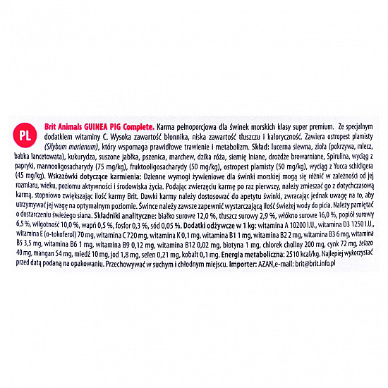 BRIT Animals Guinea Pig Complete - dry food for guinea pigs - 1.5 kg