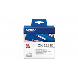 Brother DK-22210 Continuous Length Paper Tape Black On White 29 mm x30.48m
